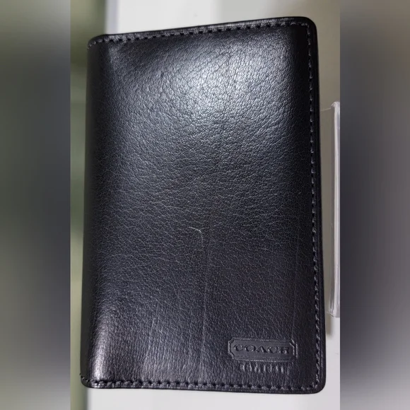 Coach Black Leather Men's Wallet NEW.